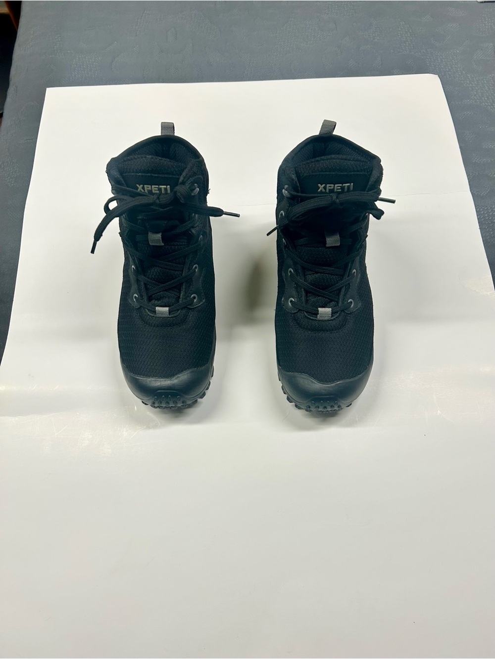 Women's Black Lace-Up Hiking Boots Size 8 - Picture 3 of 16